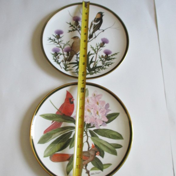 Vtg Franklin Porcelain Songbirds Wedgwood Plate - Picture 11 of 14